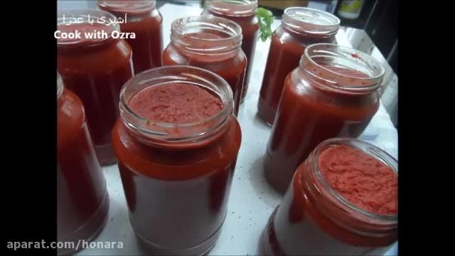 آموزش پخت و نگهداری رب گوجه خانگی