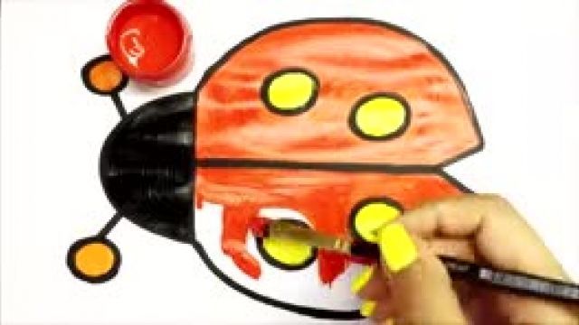آموزش کشیدن نقاشی کفشدوزک برای  کودکان