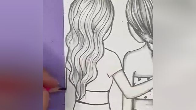 آموزش نقاشی آسان || آموزش نقاشی دخترونه