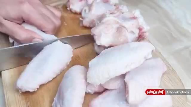 طرز تهیه پاچینی مرغ خوشمزه فست فودی به روش رستورانی در فر خانگی | ویدیو 