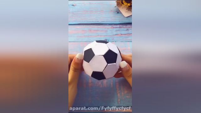 آموزش ساخت توپ فوتبال با کاغذ
