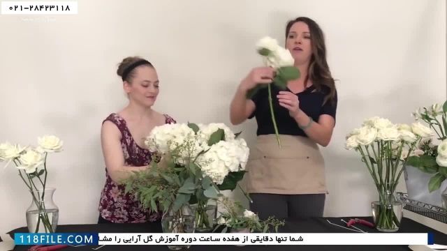 آموزش دسته گل عروس - دسته گل ارکیده -( گل آرایی گل طبیعی در داخل سبد)