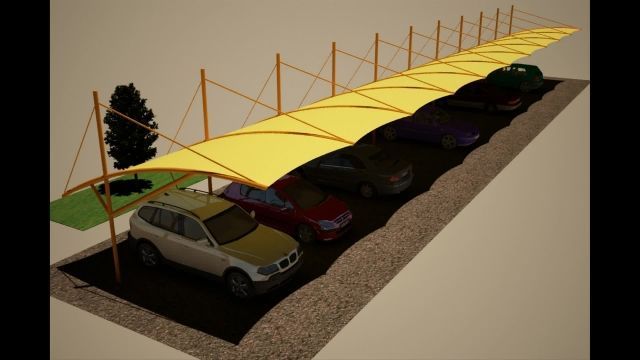سایبان هلالی توقفگاه ماشین-سقف پارکینگ نمایشگاه اتومبیل