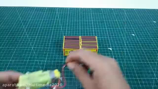 آموزش نحوه ساخت بلدوزر با قوطی کبریت