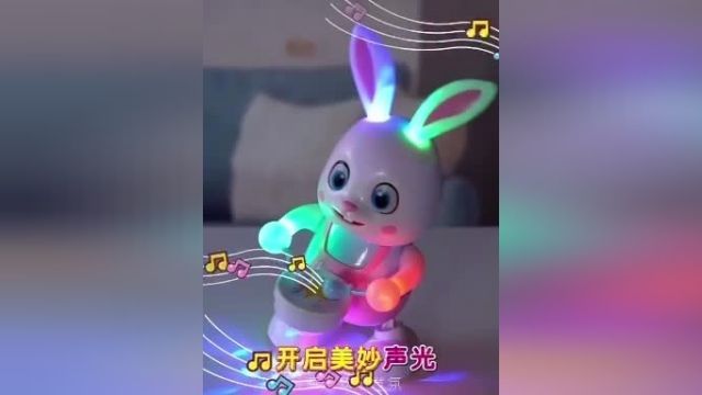 خرگوش طبل زن و رقاص چراغ دار موزيكال مدل t2025