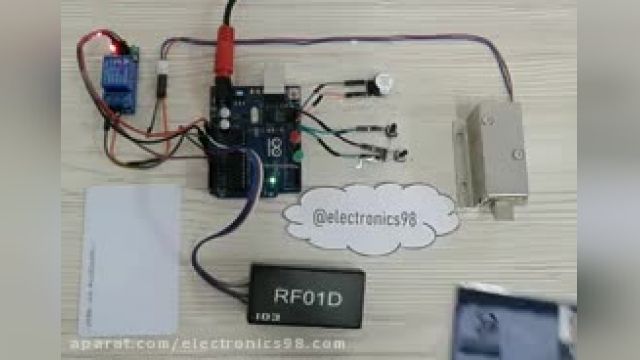 ساخت مقاوم ترین  درب بازکن کارتی RFID با ماژول RF01D و آردوینو