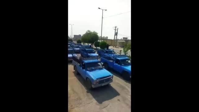 تشیع جنازه با نیسان آبی در باغملک خوزستان | فیلم