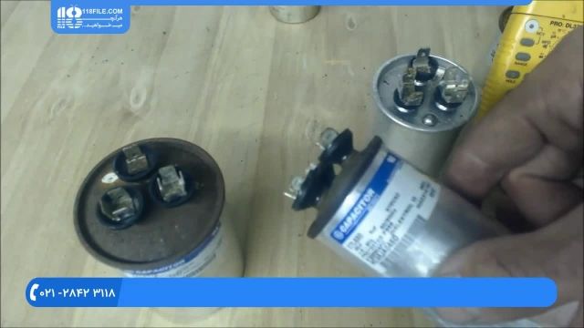 آموزش عیب یابی و تعمیر انواع قطعات کولر گازی - روش تشخیص خازن خراب 