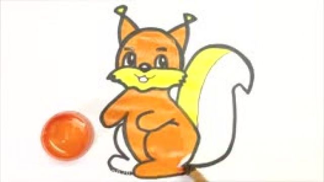 آموزش کشیدن نقاشی  سنجاب برای کودکان