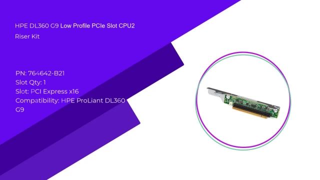 کارت رایزر اچ پی HPE DL360 Gen9 Low Profile PCIe Slot CPU2 Riser Kit
