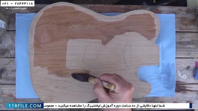 آموزش لیختنبرگ- نقاشی با آتش- آموزش - طرح لیختنبرگ روی چوب گیتار (بخش اول)