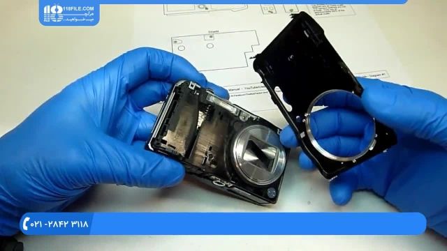 آموزش  تعمیر دوربین عکاسی-بررسی اجزای درونی لومیکس Z Series