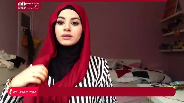 آموزش بستن شال و روسری به سبک زنان لبنانی 