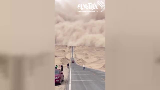 حمله طوفان عظیم شن در چین | فیلم 