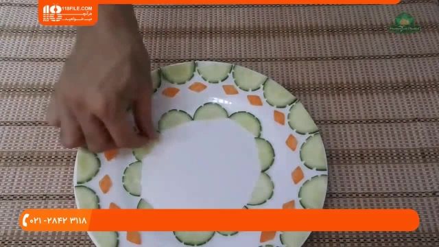آموزش سفره آرایی - آموزش تزئین ظرف با سبزیجات
