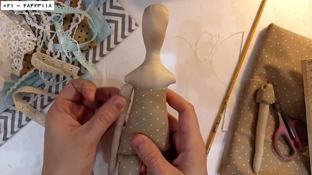 آموزش لباس عروسک تیلدا - عروسک تیلدا با الگو-عروسک تیلدا (پارت دوم)