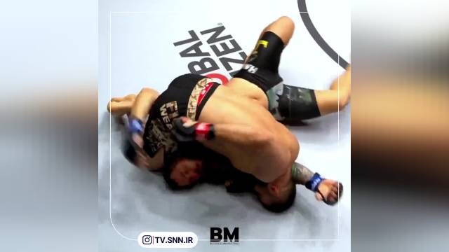 فیلم کامل مبارزه امیر علی اکبری مبارز ایرانی MMA با مائورو سریلی غول ایتالیایی
