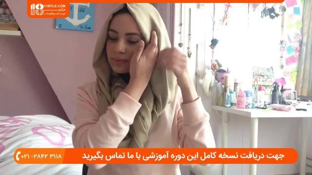 آموزش بستن شال و روسری - سبک حجاب7