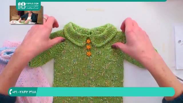 آموزش بافتنی :: دوخت لباس بچگانه :: بافتنی پیراهن بلند نوزادی