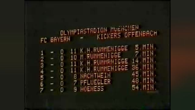 پوکر رومینیگه؛ بایرن مونیخ 9-0 کیکرز افن باخ (بوندس لیگا 1983-4)