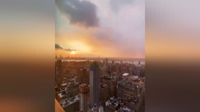 تایم لپسی زیبا از ورود توده هوای سرد به نیویورک | ویدیو 