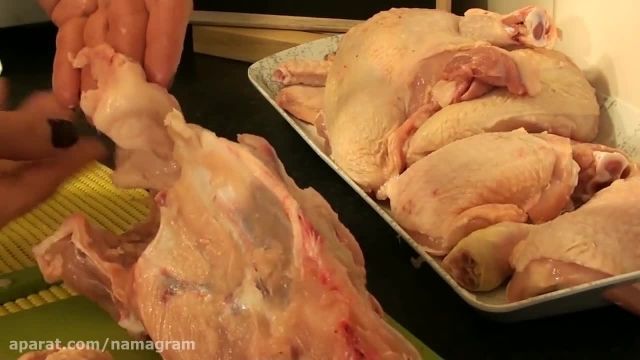 آموزش صحیح تکه کردن مرغ با روش اصولی