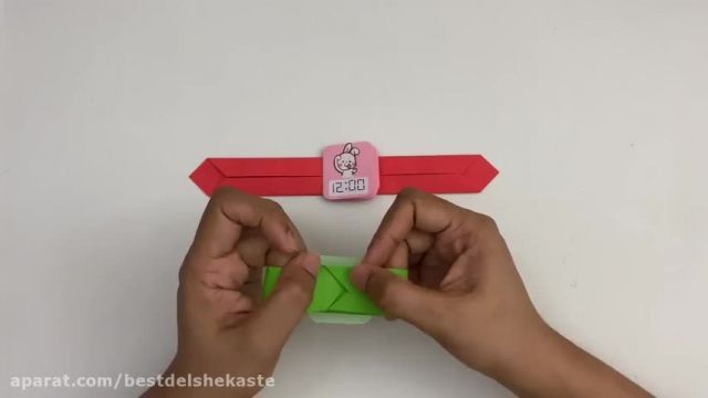 ایده های کاردستی مهد کودک - ساخت یادداشت ساعت کاغذی