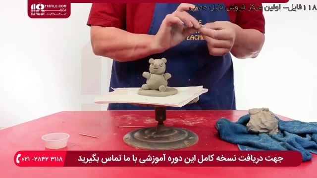  آموزش مجسمه سازی به کودکان - ساختن مجسمه با توپ رسی