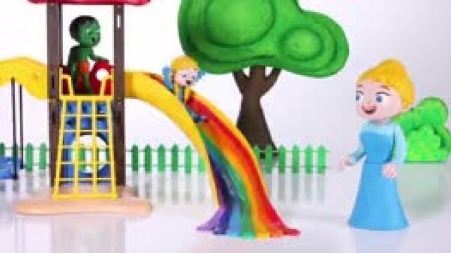 دانلود انیمیشن خانواده خمیری این قسمت Kids Playing In A Rainbow Slids