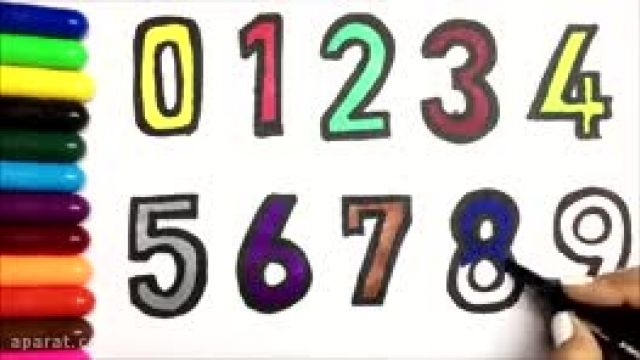 آموزش کشیدن نقاشی اعداد انگلیسی برای کودکان