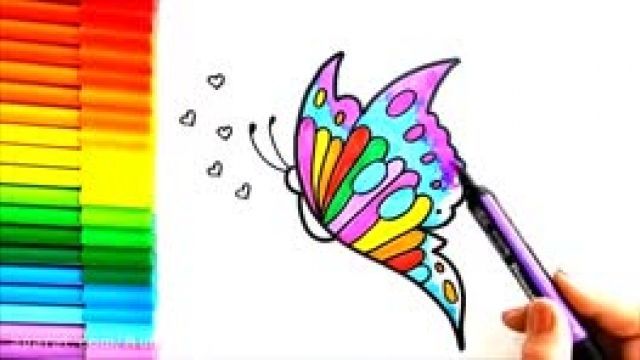آموزش کشیدن نقاشی پروانه های رنگی برای کودکان