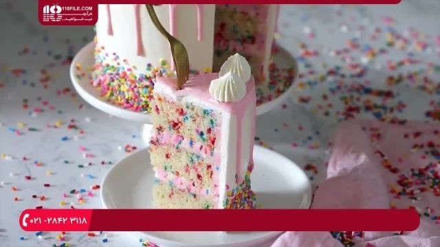 آموزش شیرینی پزی|طرز تهیه شیرینی(طرز تهیه کیک تولد صورتی دخترانه)