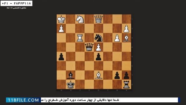 آموزش ترفندهای شطرنج - انواع حمله در شطرنج - تاکتیک چنگال اسب