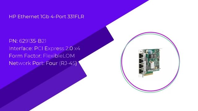 کارت شبکه اچ پی HP Ethernet 1Gb 4-port 331FLR adapter با پارت نامبر 629135-B21