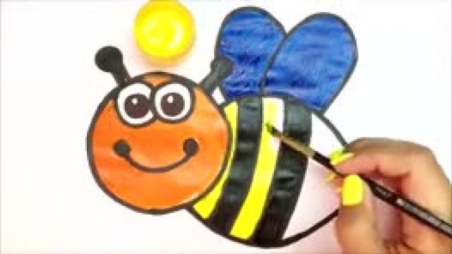 آموزش کشیدن نقاشی زنبور برای کودکان 