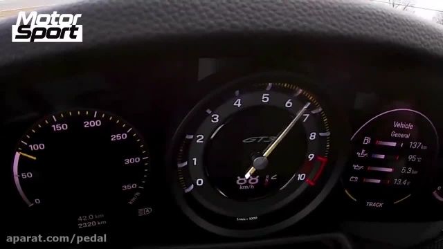کلیپ جالب از شتاب صفر تا 200 پورشه 911 GT3