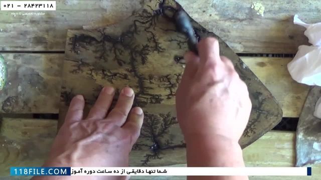 آموزش سوخته نگاری-لیختنبرگ-نقاشی روی چوب-سفید کردن چوب