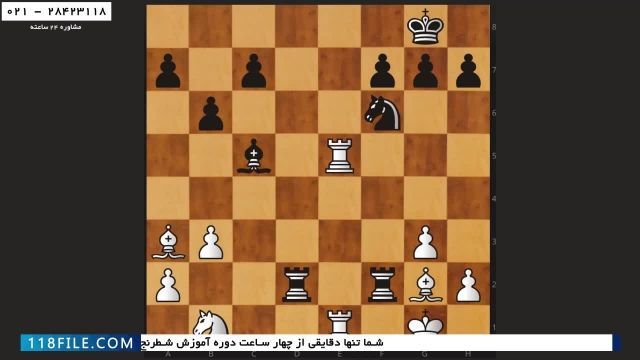 آموزش ترفندهای شطرنج - انواع حمله در شطرنج - تاکتیک عقب نشینی برتر