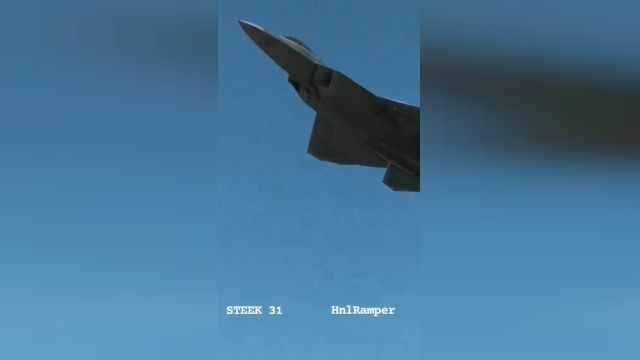 فیلم پرواز جنگنده اف 22 در ارتفاع پایین