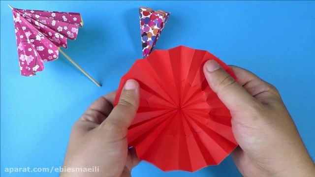 چگونه چتر کاغذی بسازیم؟با قابلیت باز و بسته شدن