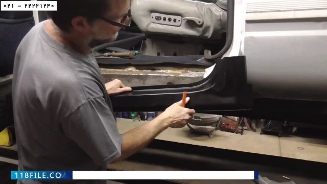 آموزش صافکاری بدنه خودرو-صافکاری ماشین-  بررسی و نصب پوسته رکاب خودرو