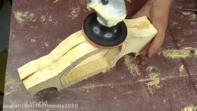 آموزش کاردستی با چوب - ساخت ماشین شاسی