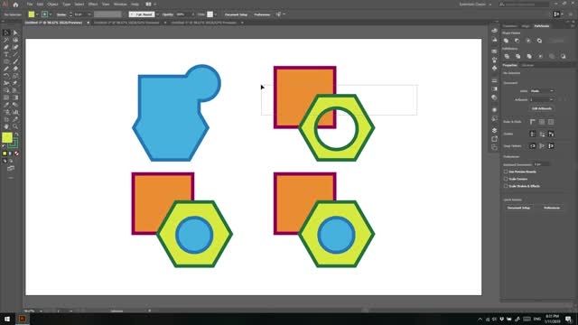 آموزش Adobe Illustrator ، ابزار Pathfinder در طراحی