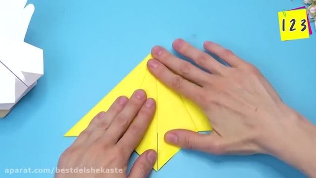 آموزش کاردستی مرغ کاغذی - اوریگامی جوجه رنگی