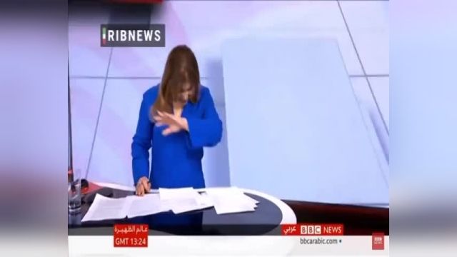 خنده‌های عجیب مجری بی‌بی‌سی هنگام پخش خبر بایدن (فیلم کامل )