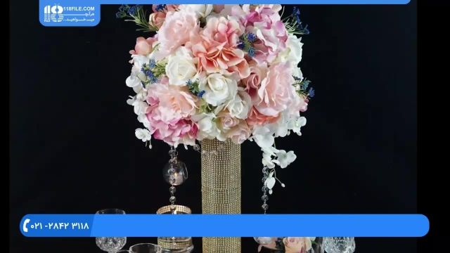 آموزش تشریفات عروسی - استند گل برای تزئین میز سرو شام