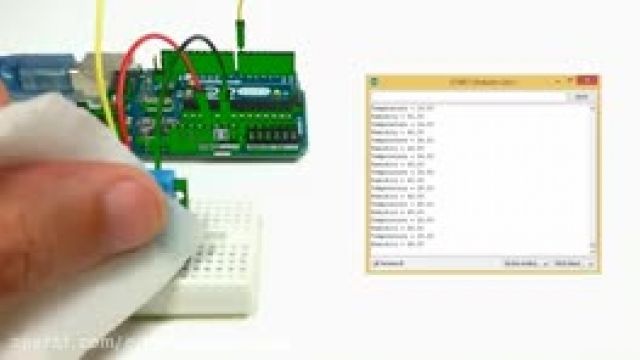 آموزش ساخت وسیله ای برای اندازه گیری دما و رطوبت نسبی با سنسور DHT11 و برد