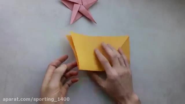 اوریگامی - آموزش ساخت ستاره 