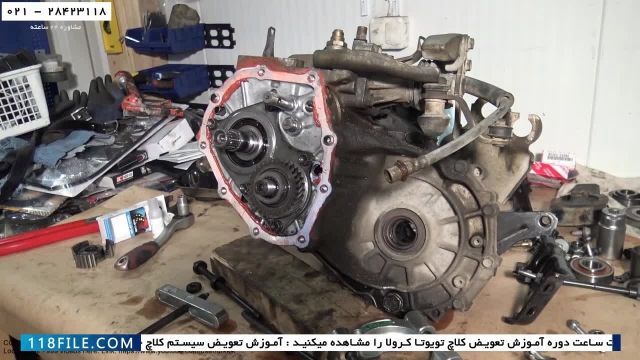 آموزش تعمیر کلاچ موتور تویوتا -  تعمیر گیربکس تویوتا کرولا تا قسمت پنجم