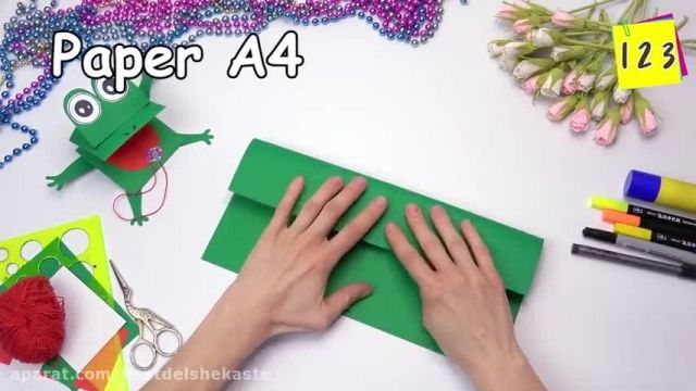 قورباغه کاغذی دیوانه - اسباب بازی های کاغذی متحرک